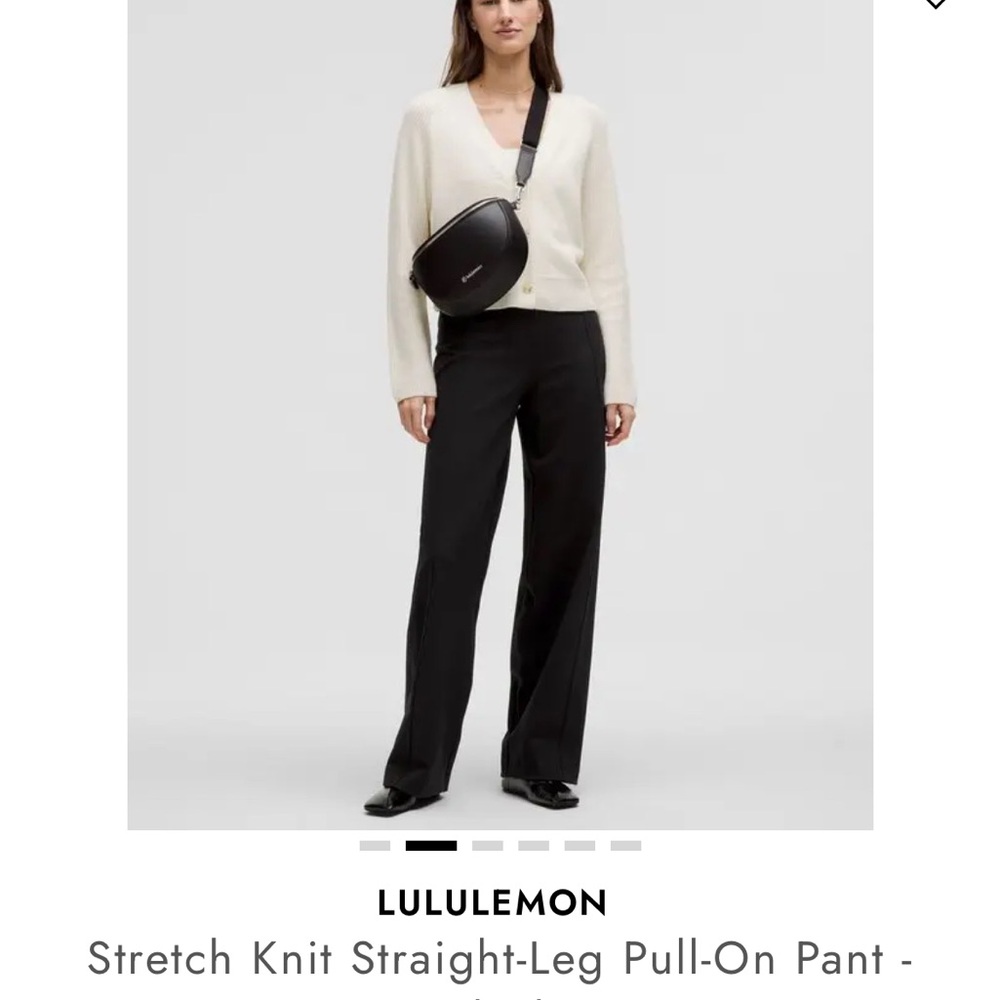 Lululemon Athletica Black Straight-Leg Knit Pant